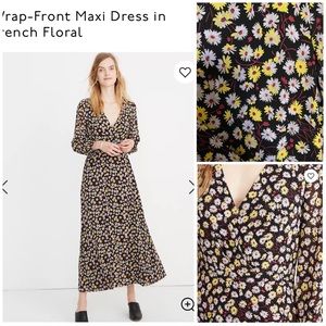 Madewell Wrap Front Maxi Dress French Floral XL